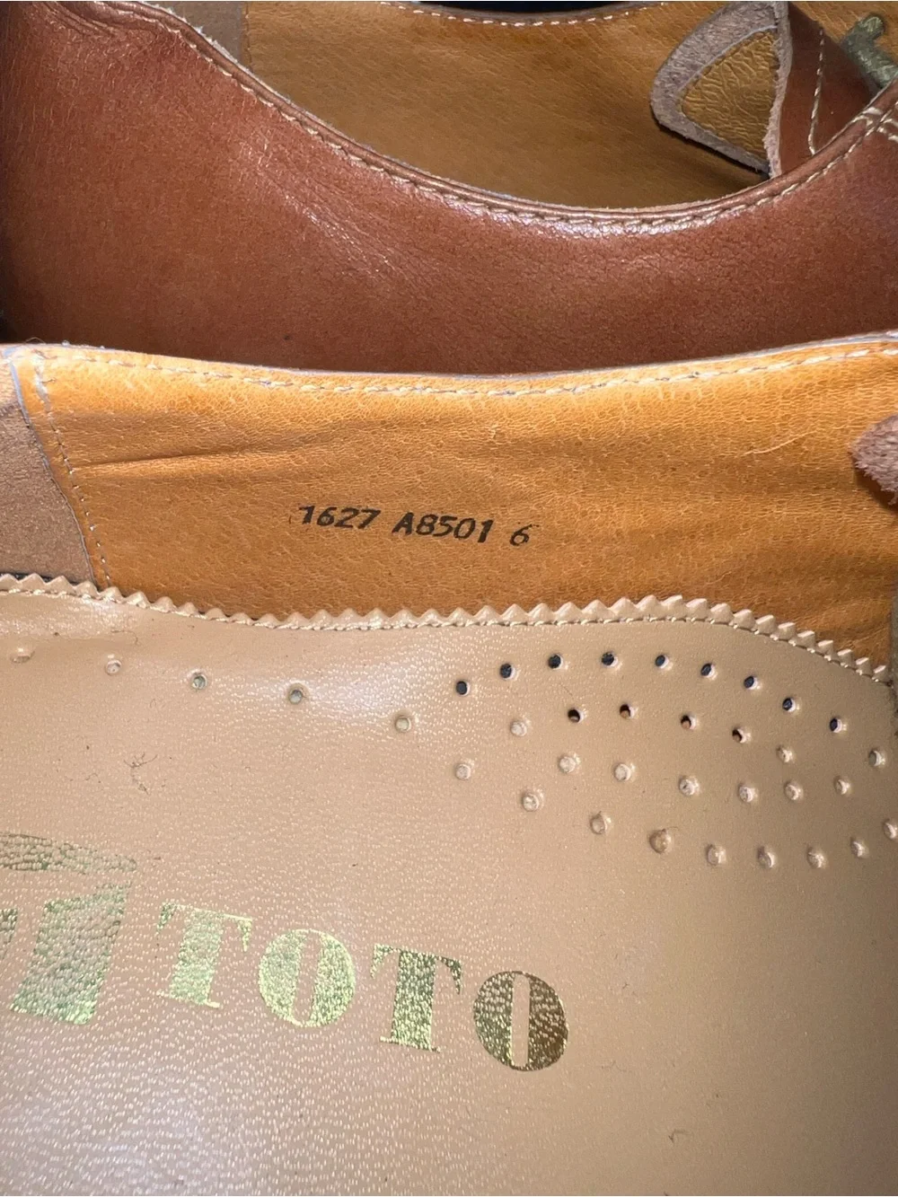 Men's Classic Leather Derby Shoes - Tan